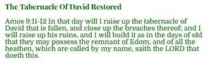 The Tabernacle of David Restored